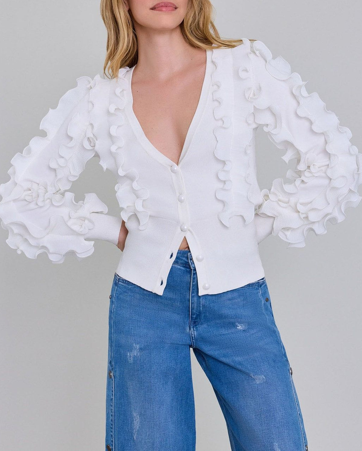 Ciline Cardigan - White