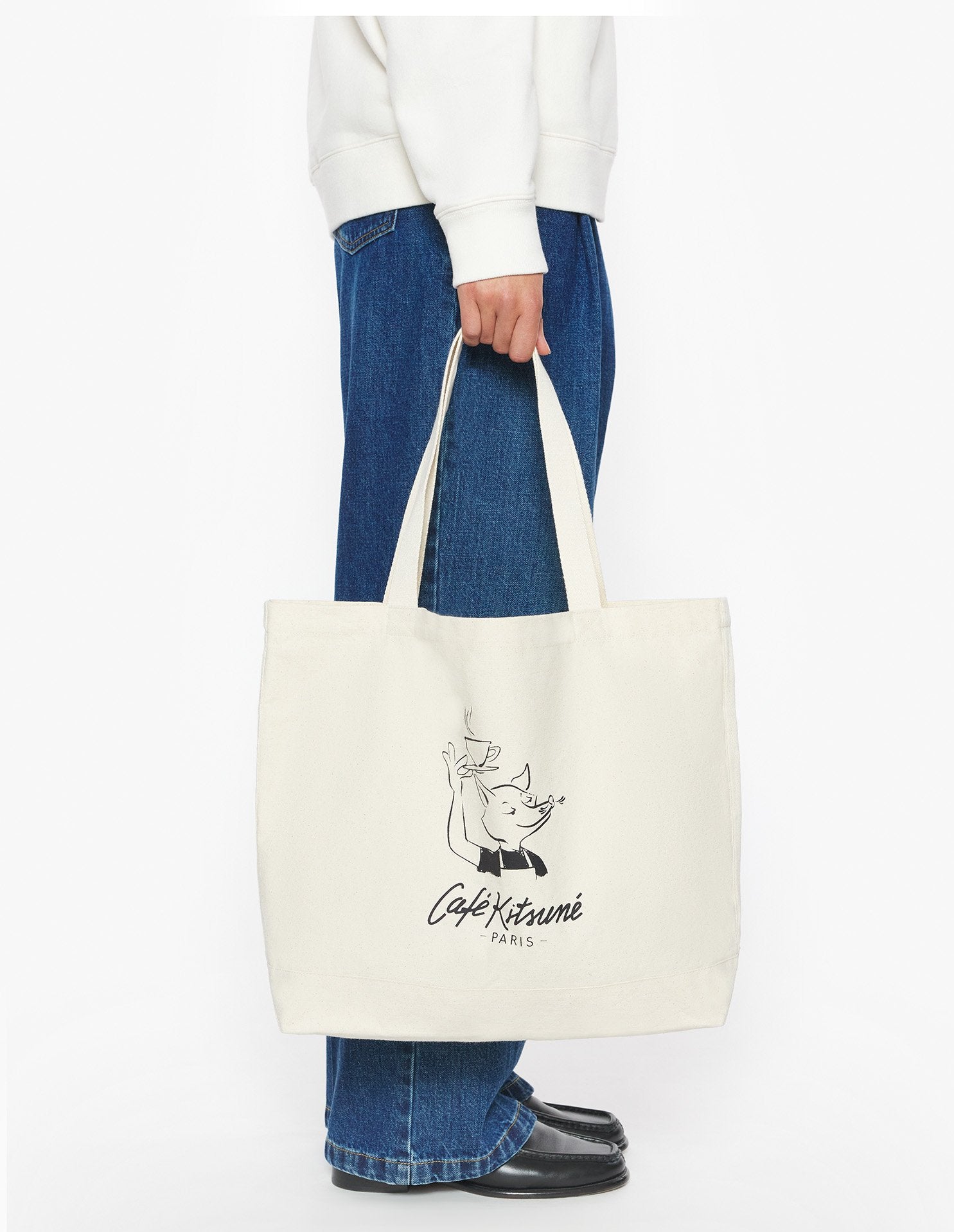 Sac cabas Café Kitsuné Coffee Cup imprimé - Tapioca