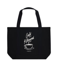 Sac cabas Café Kitsuné Coffee Cup imprimé - Black