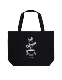 Sac cabas Café Kitsuné Coffee Cup imprimé - Black
