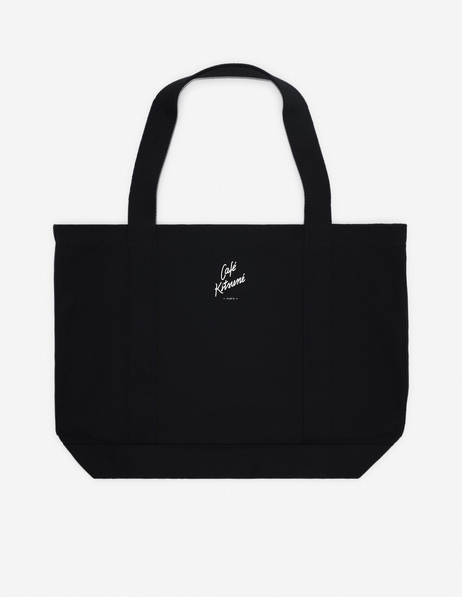 Kitsuné printed Coffee Cup tote bag - Black