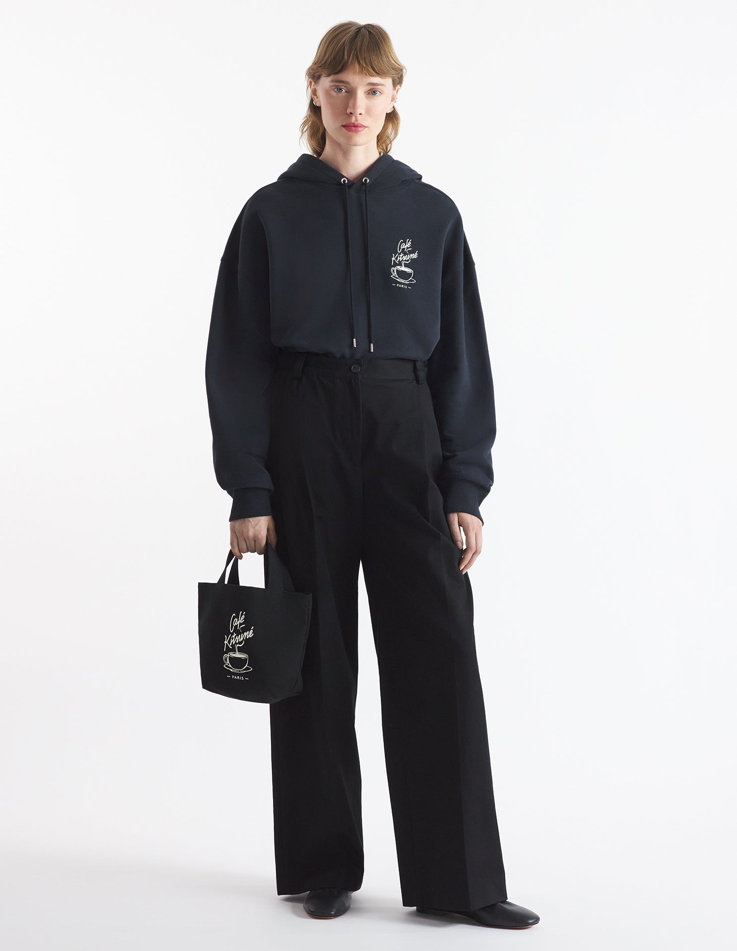 Café Kitsuné Coffee Cup Hoodie - Black