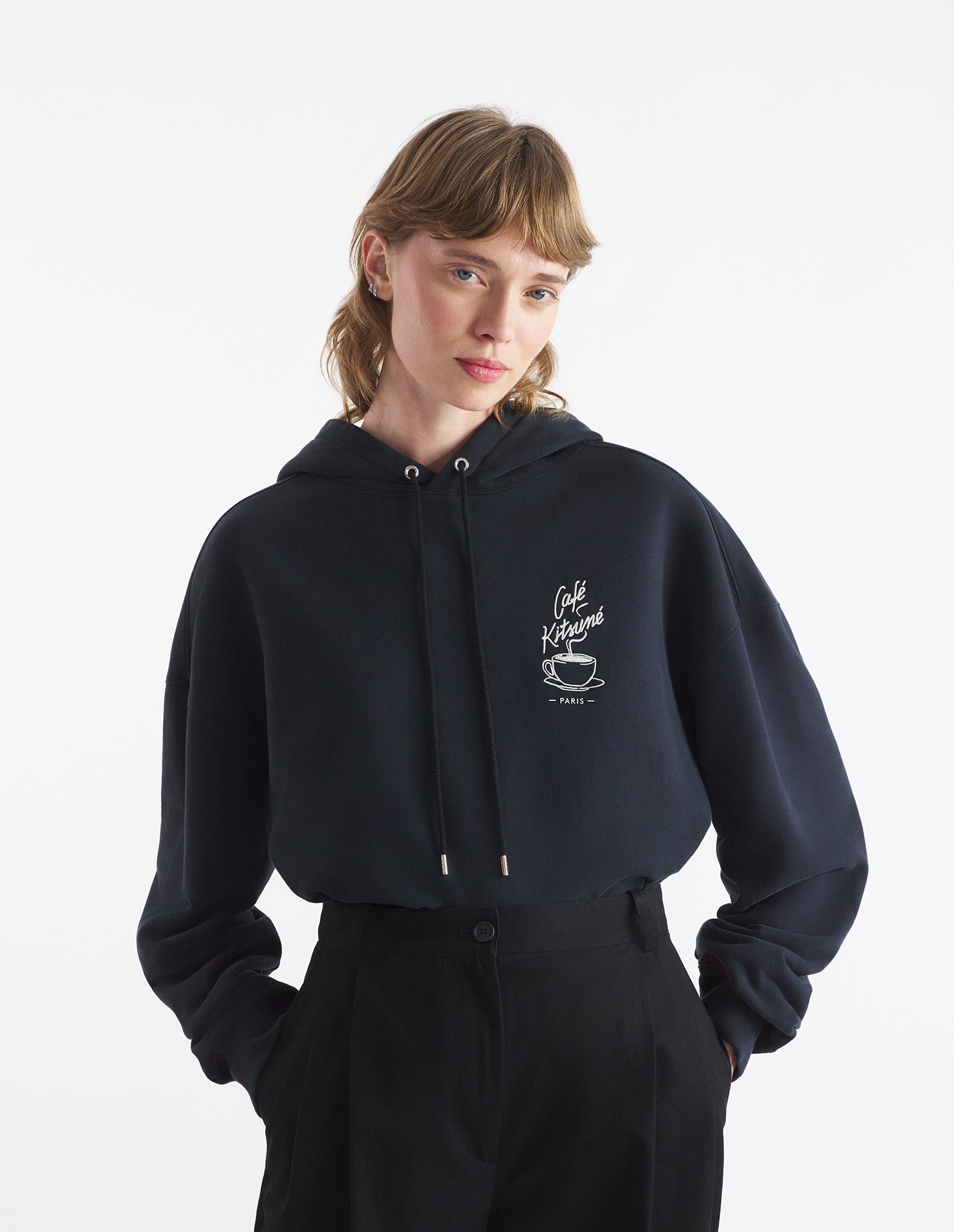 Café Kitsuné Coffee Cup Hoodie - Black