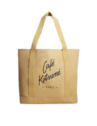 Café Kitsuné tote bag with printed logo - Sesame