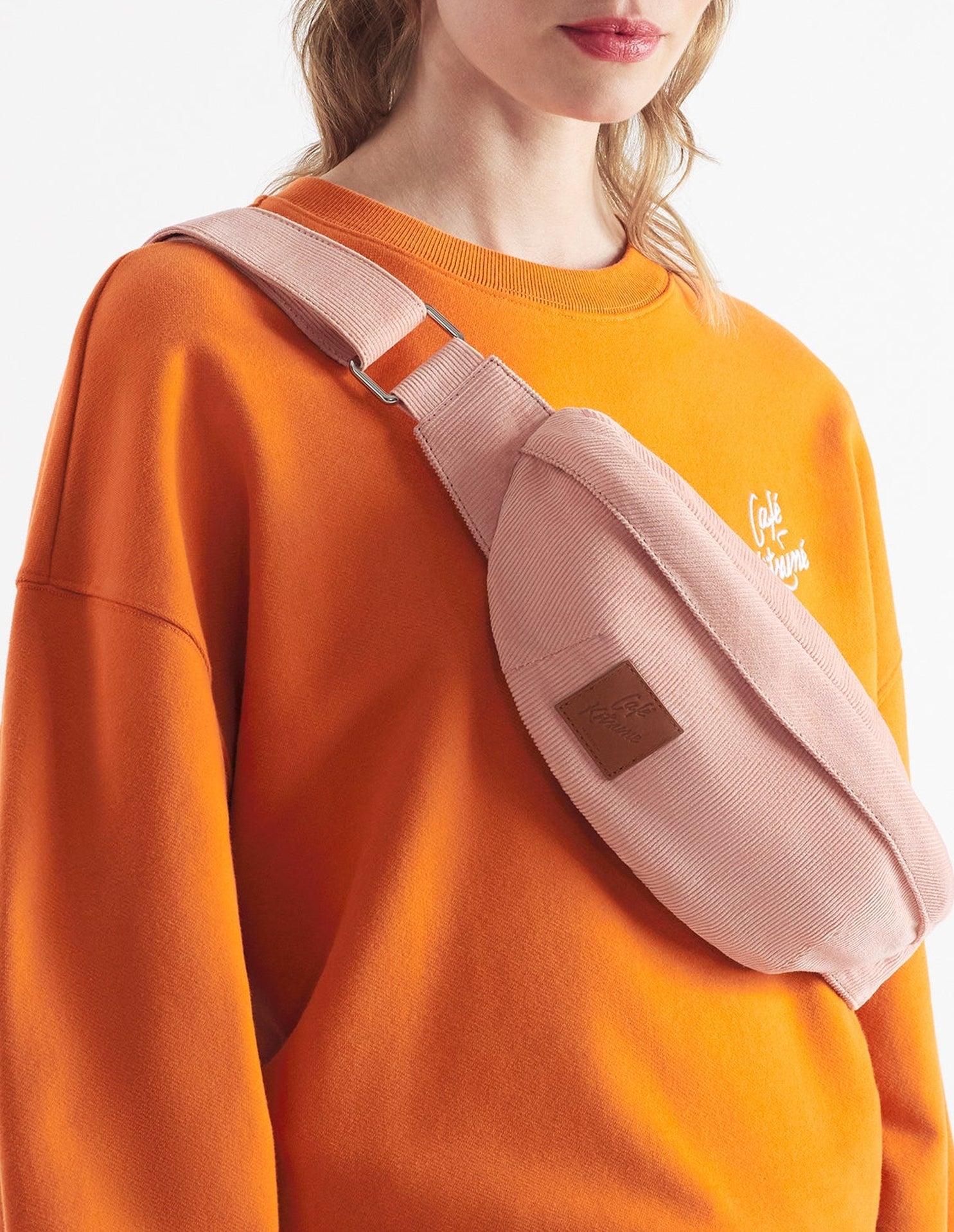 Corduroy fanny pack Café Kitsuné - Pink Juice