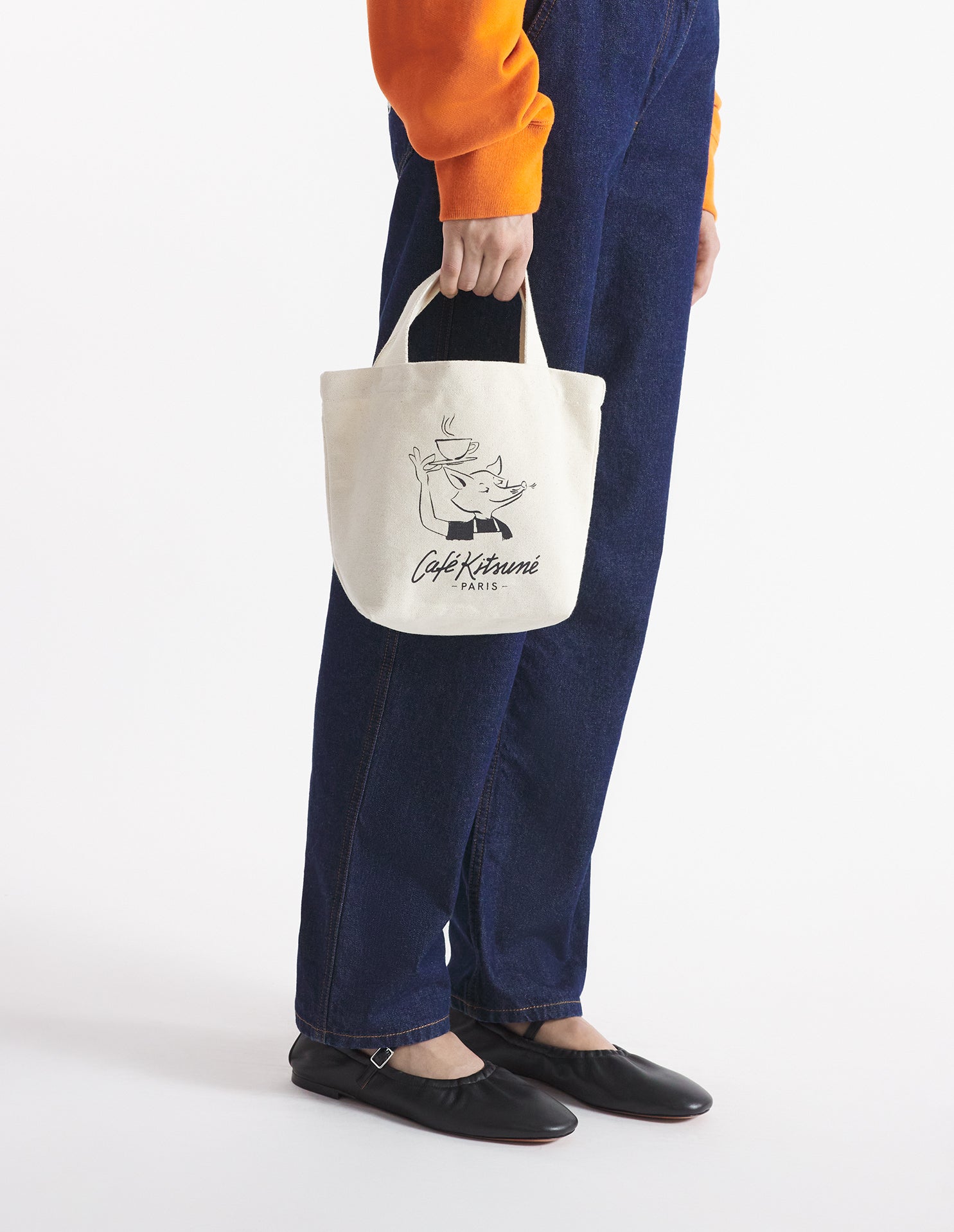 Petit sac cabas Café Kitsuné Fox - Tapioca