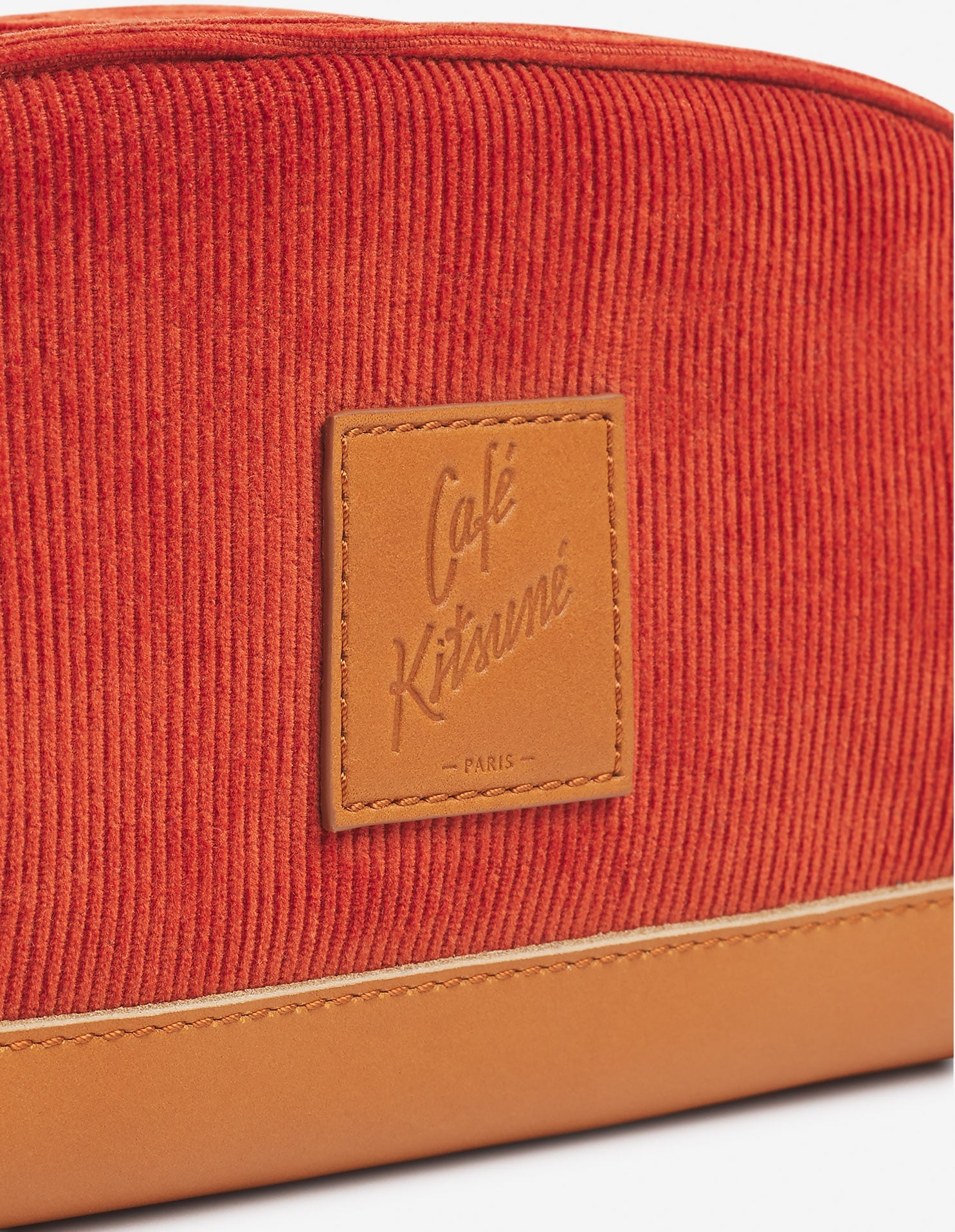 Café Kitsuné Corduroy Pencil Case - Adzuki