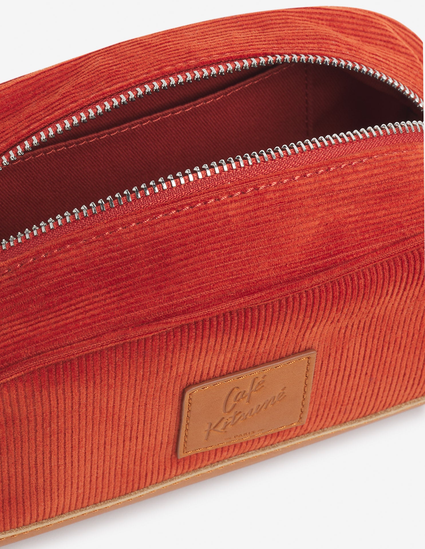 Café Kitsuné Corduroy Pencil Case - Adzuki
