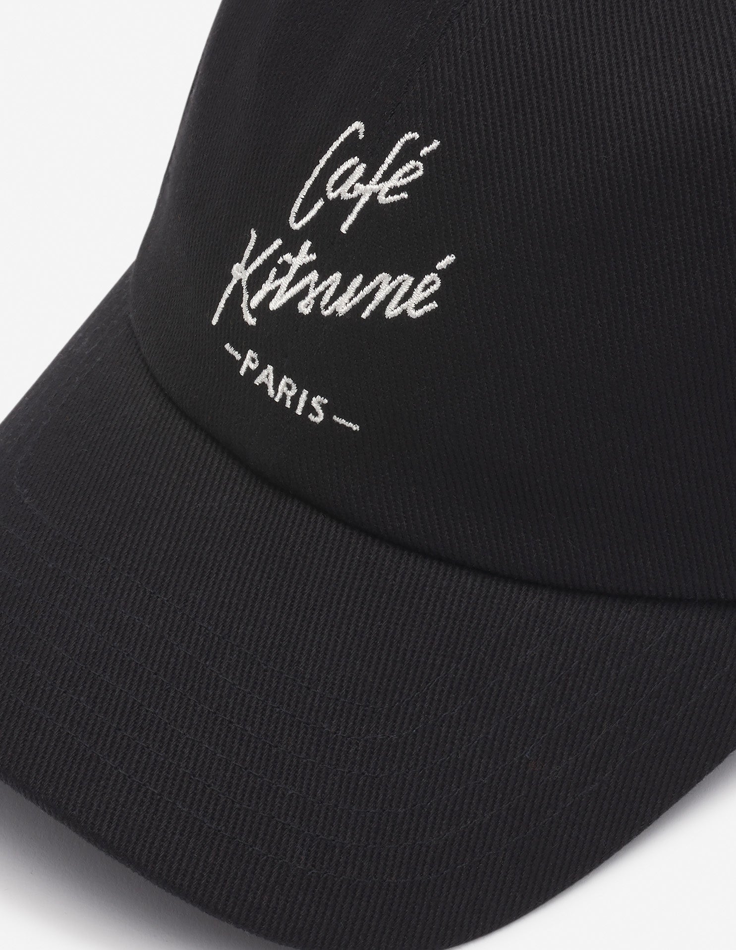Café Kitsuné Paris embroidered cap - Black