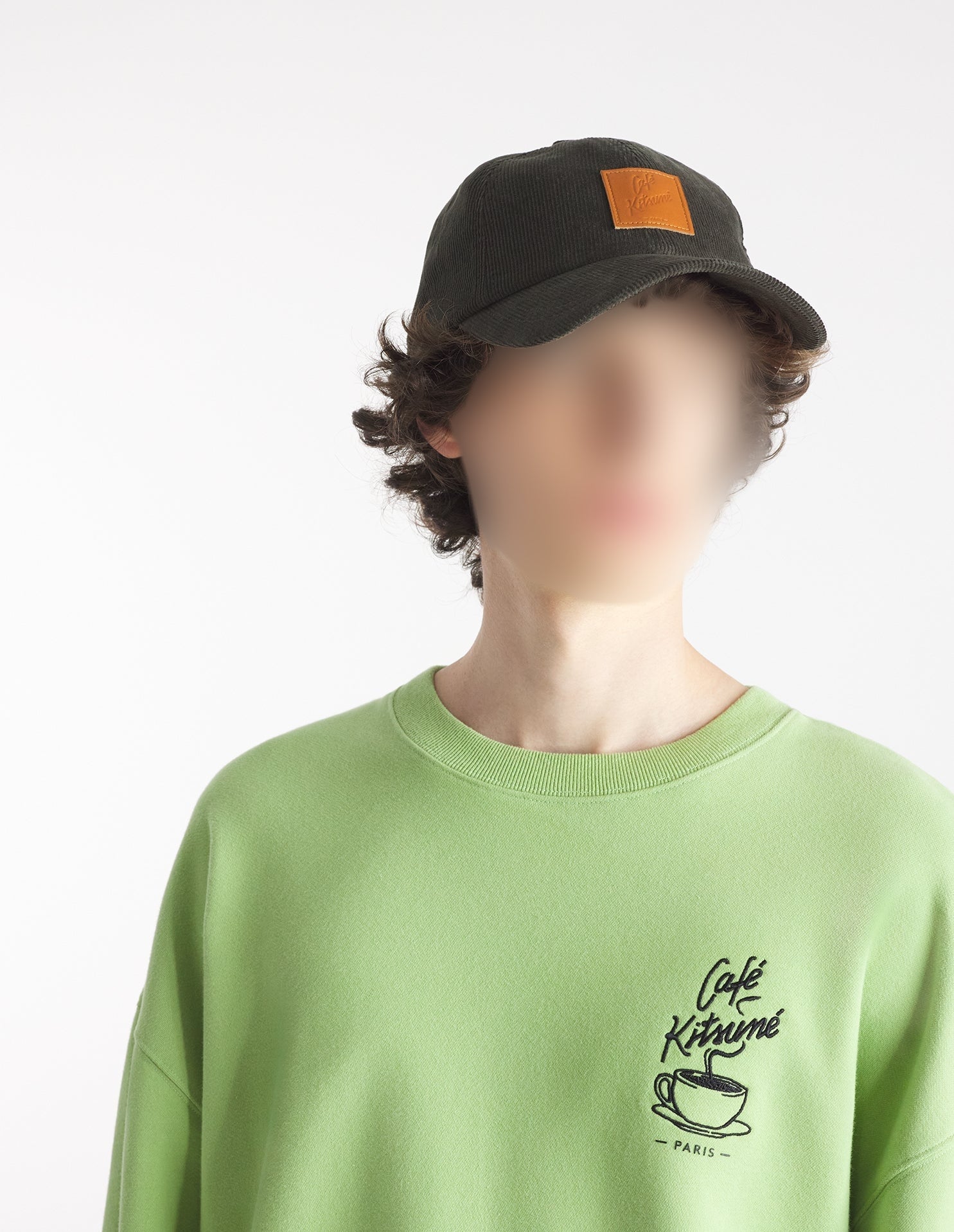 Café Kitsuné embossed logo cap - Sencha Green