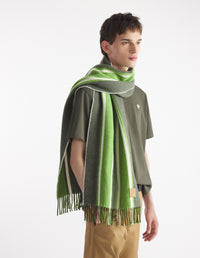 Café Kitsuné Striped Scarf - Verbena/Sencha Green