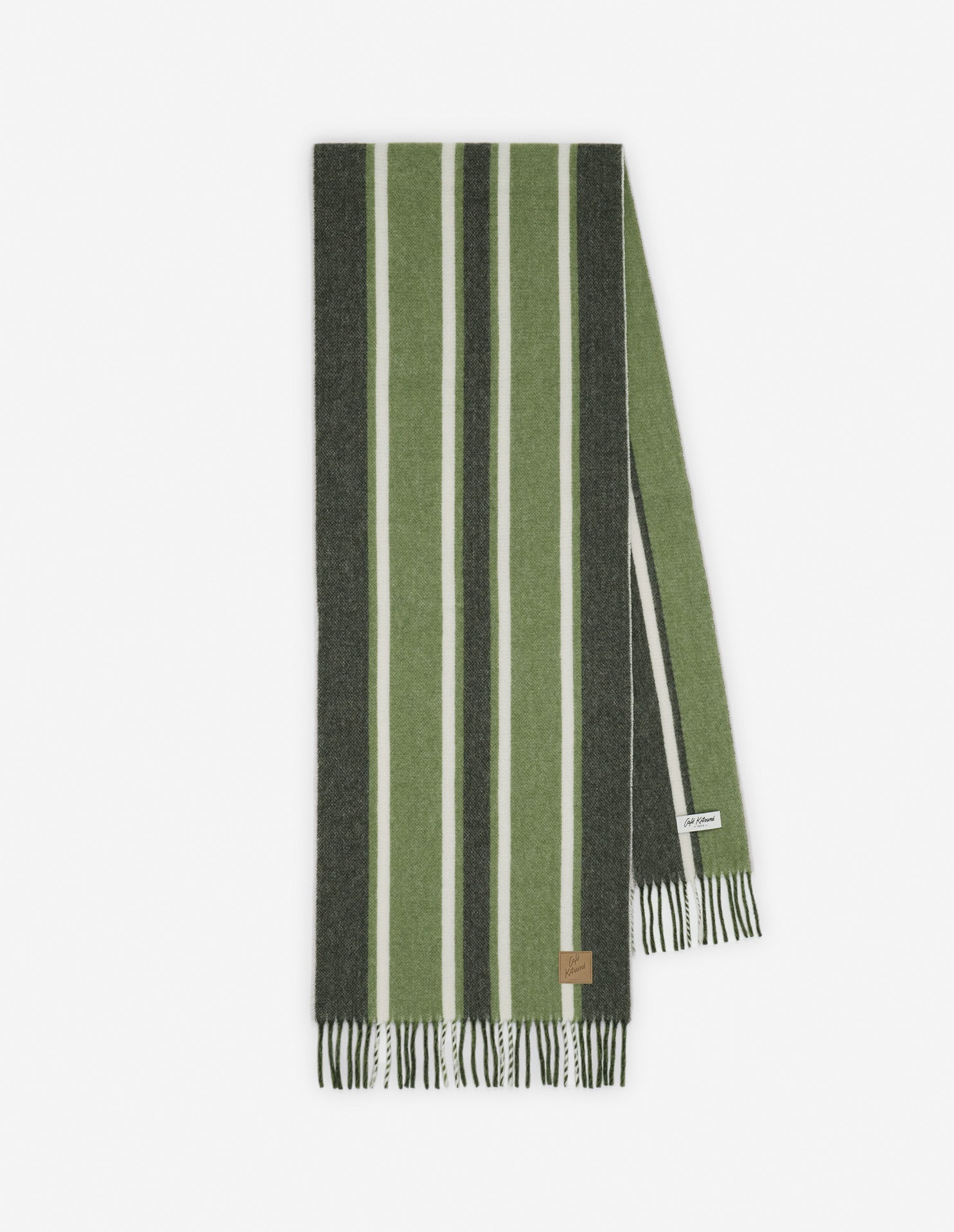 Café Kitsuné Striped Scarf - Verbena/Sencha Green