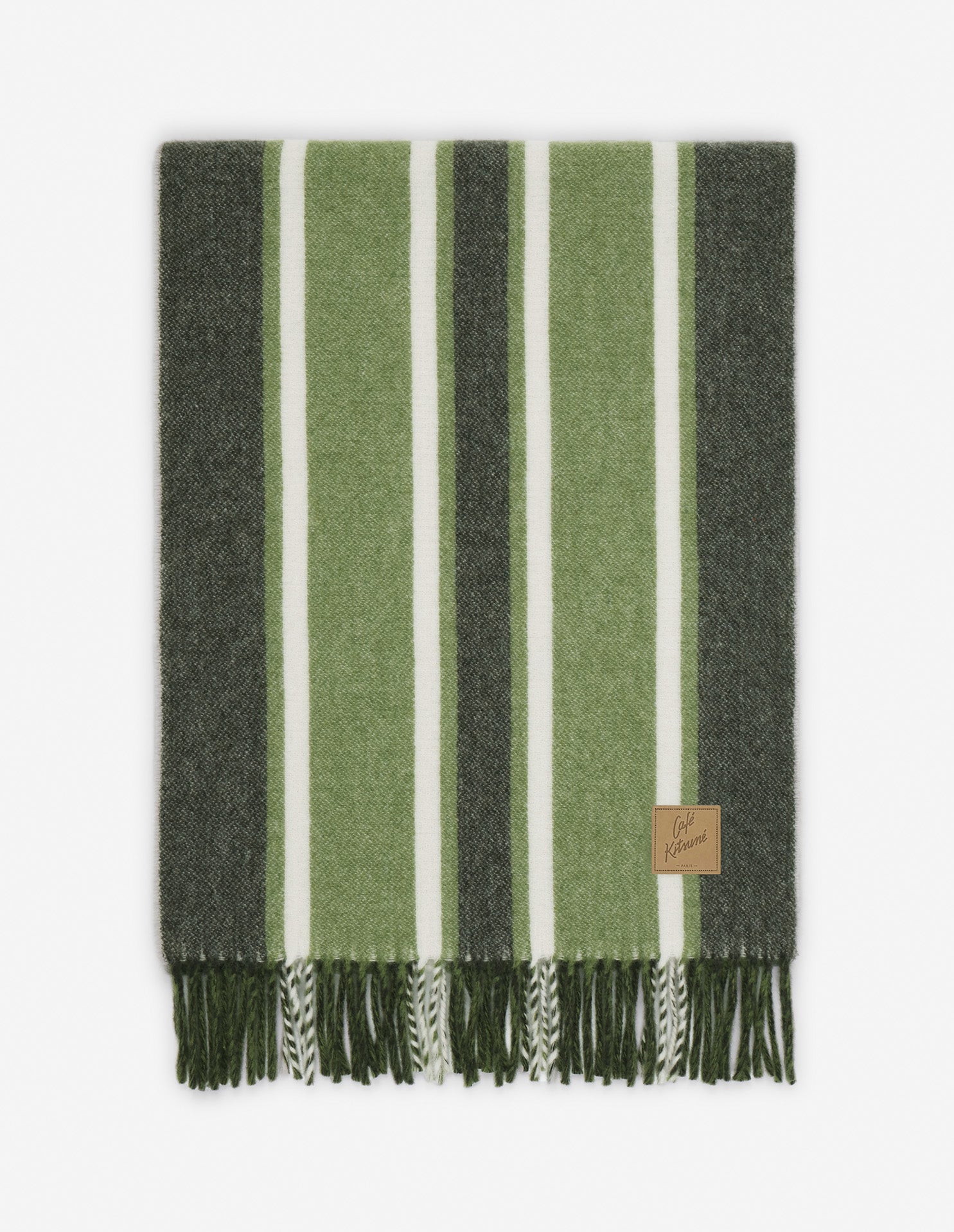 Café Kitsuné Striped Scarf - Verbena/Sencha Green