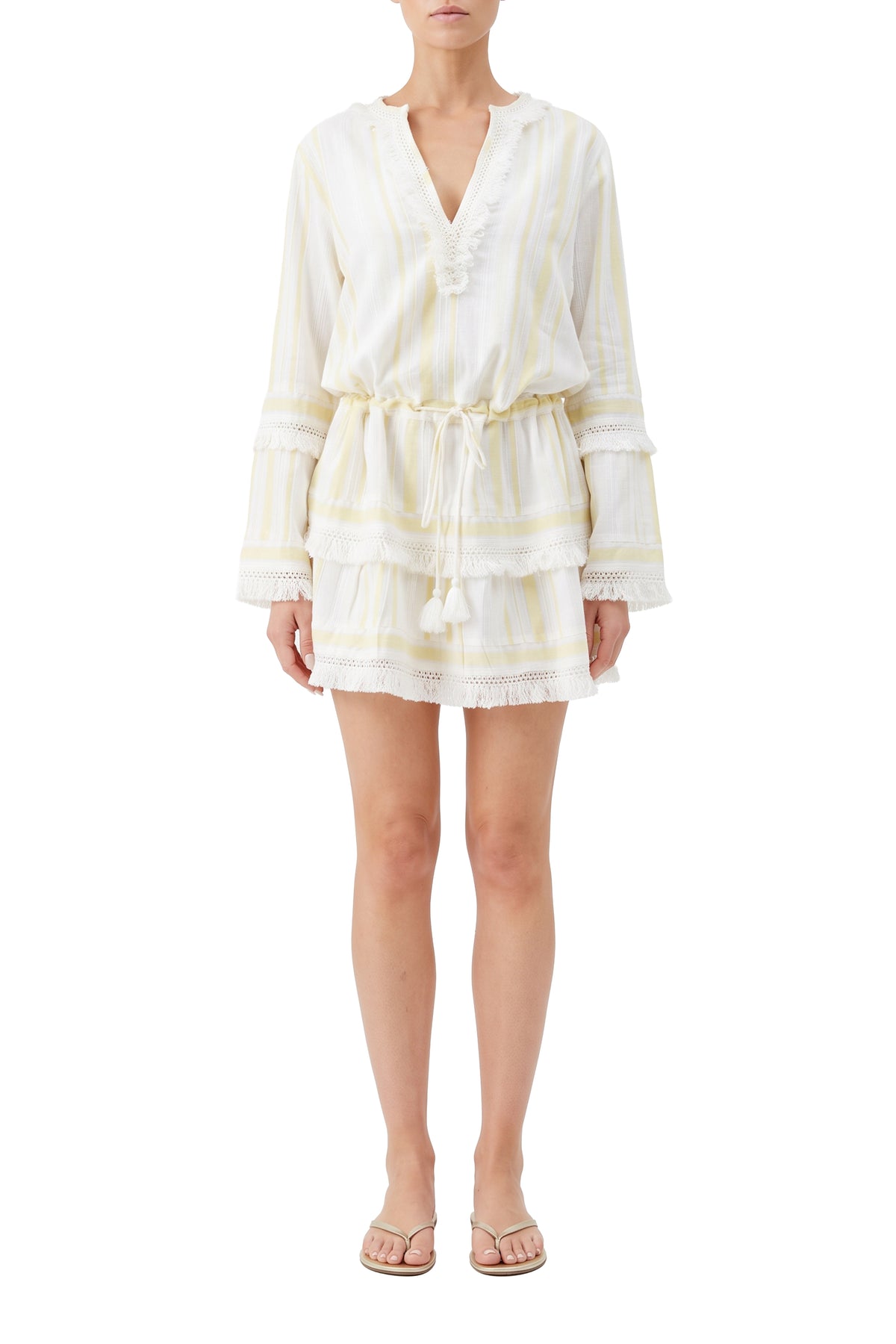 Robe Claudia à rayures - Yellow Stripe