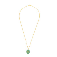 Collier oeil en or jaune - Résine