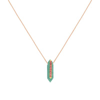 Collier Moon n°1 en or jaune - Turquoise