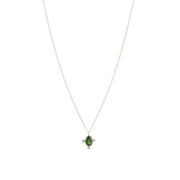 Collier en or jaune - Diopside & Turquoise
