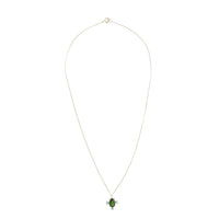 Collier en or jaune - Diopside & Turquoise
