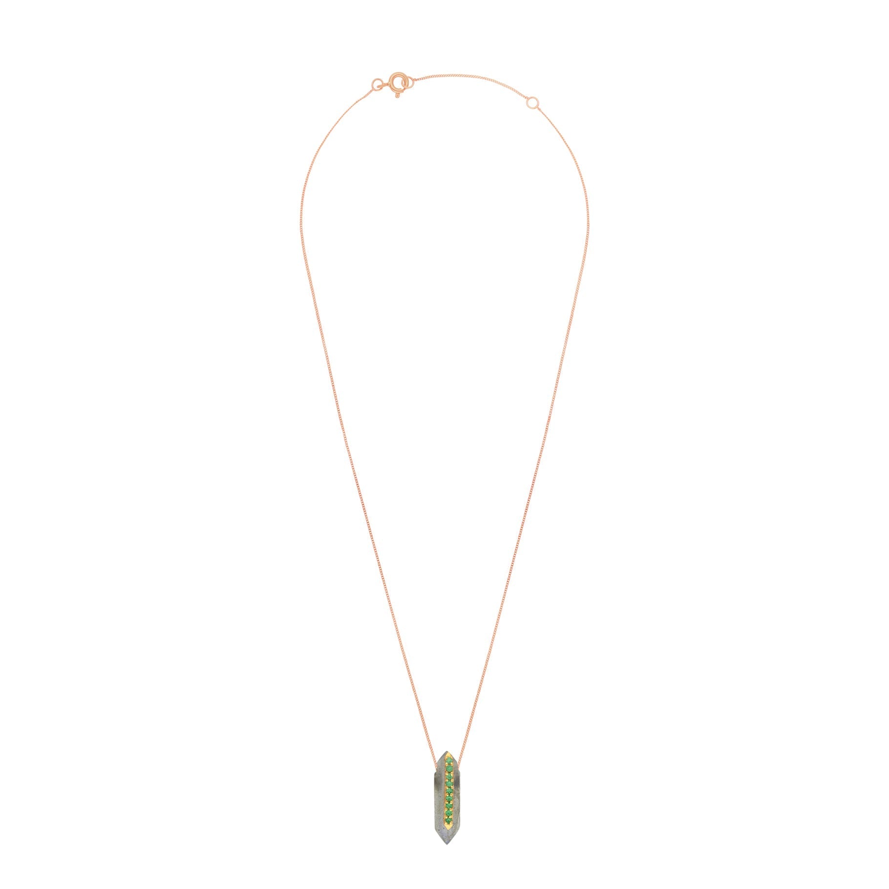 Collier Moon N°1 en argent - Moonstone grise