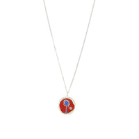 Collier en or jaune et argent - Tsavorite & Résine