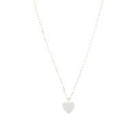 Yellow gold necklace - Rock crystal