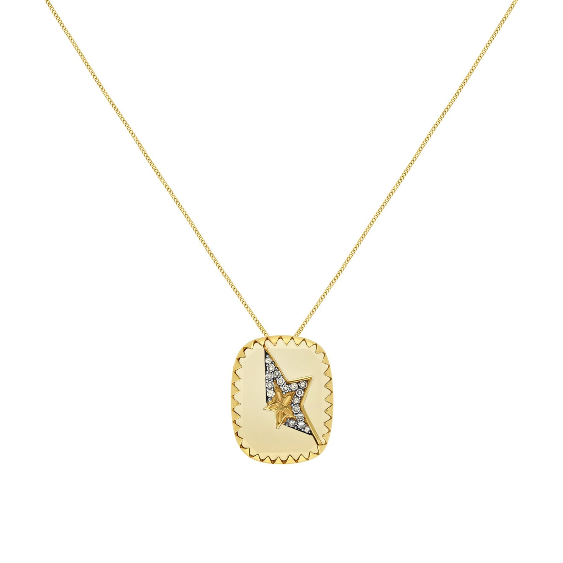 Collier en or jaune - Labradorite & Pyrite