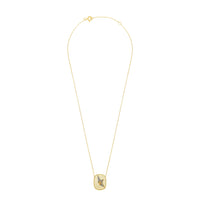 Collier en or jaune - Labradorite & Pyrite