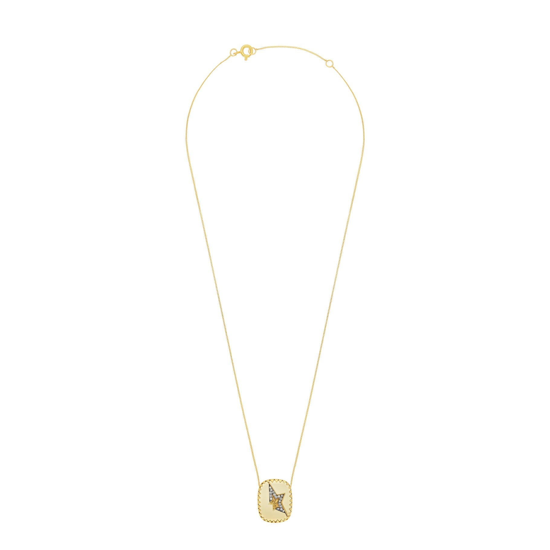 Collier en or jaune - Labradorite & Pyrite