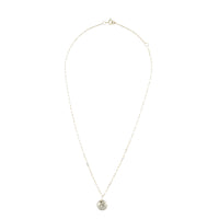 Yellow gold necklace set with diamonds - Diamond & Pyrite