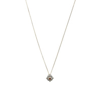 Collier en or jaune et argent sertie de diamant - Diamant & Grenat