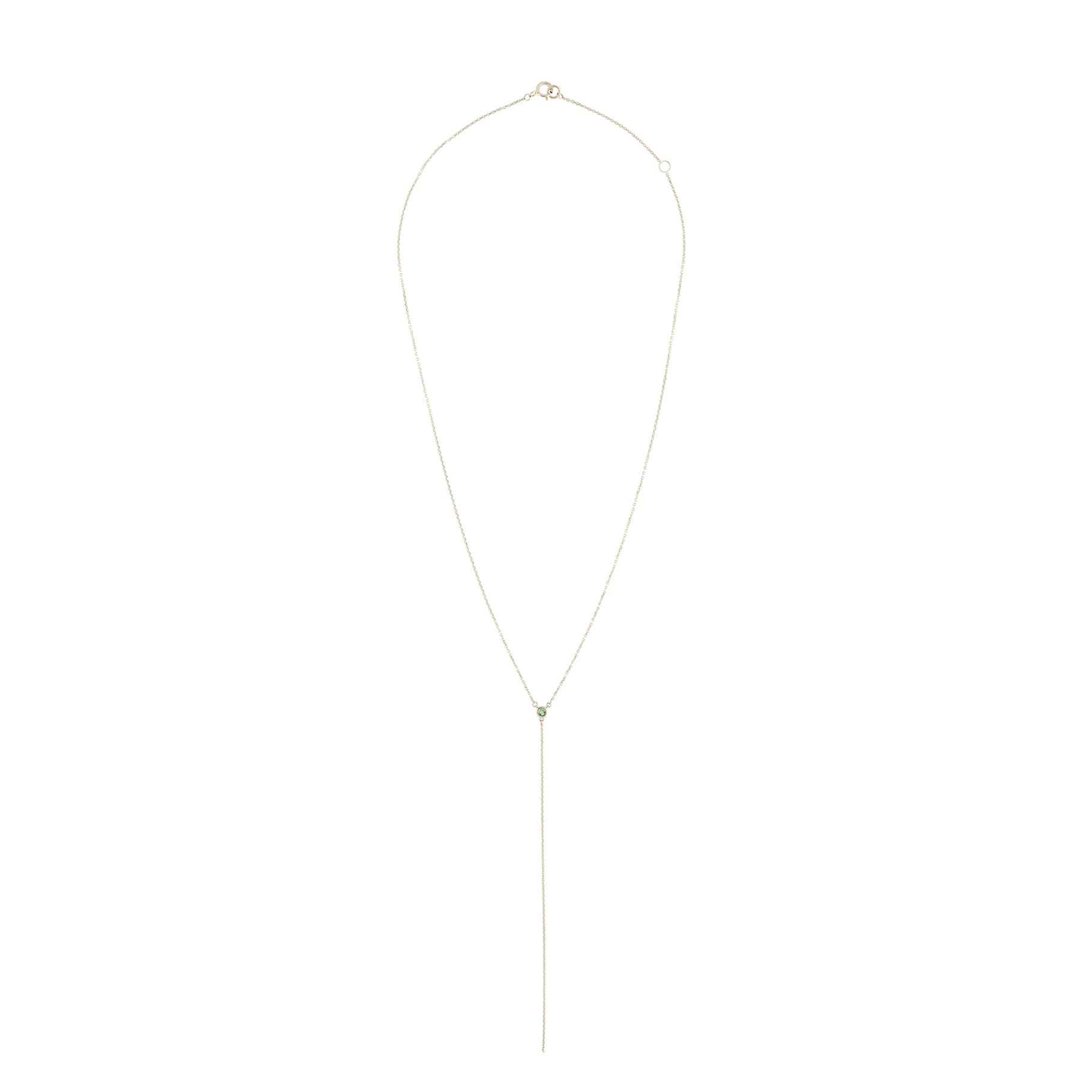 Collier en or jaune sertie de diamant - Tsavorite & Diamond