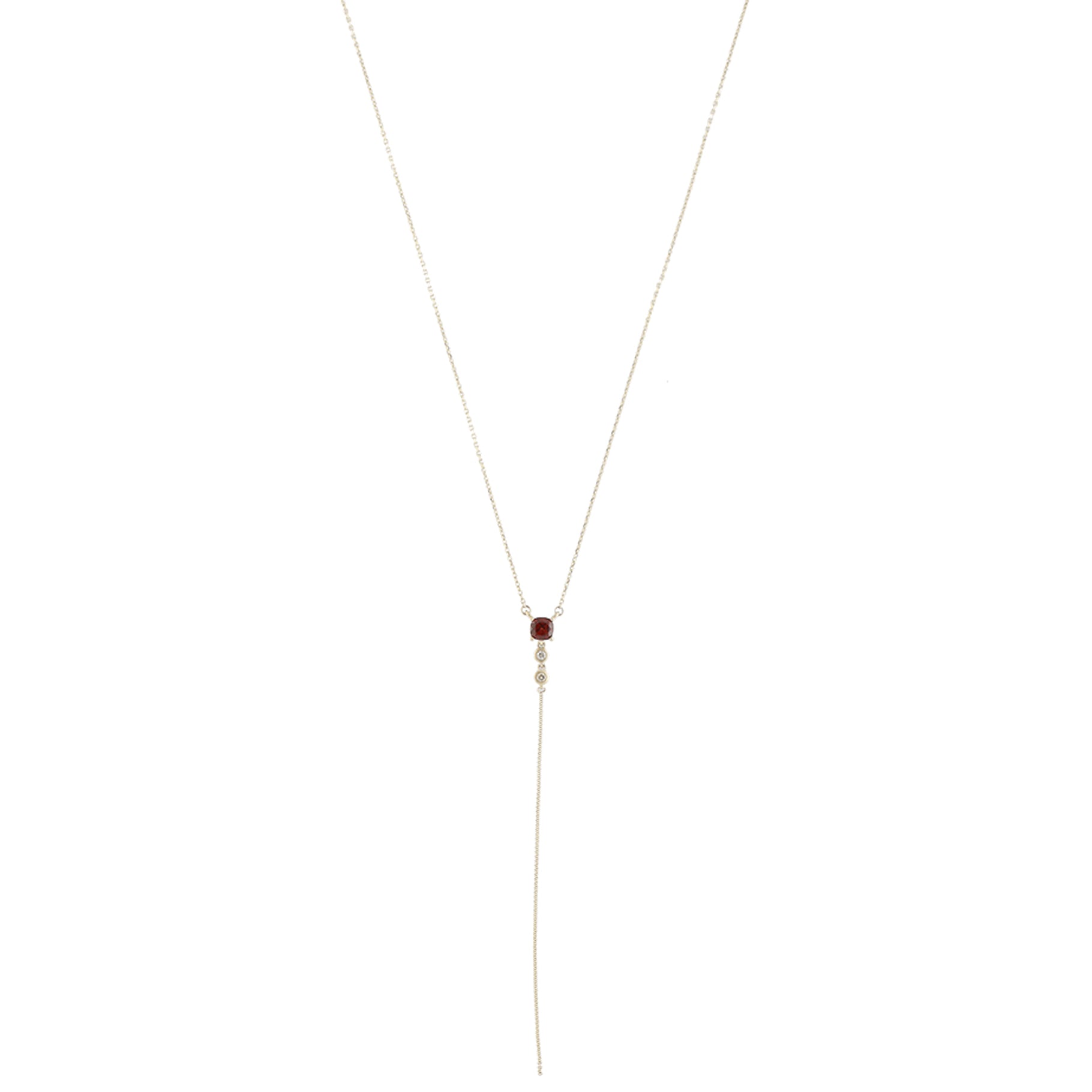Collier en or jaune sertie de diamant - Garnet & Diamond