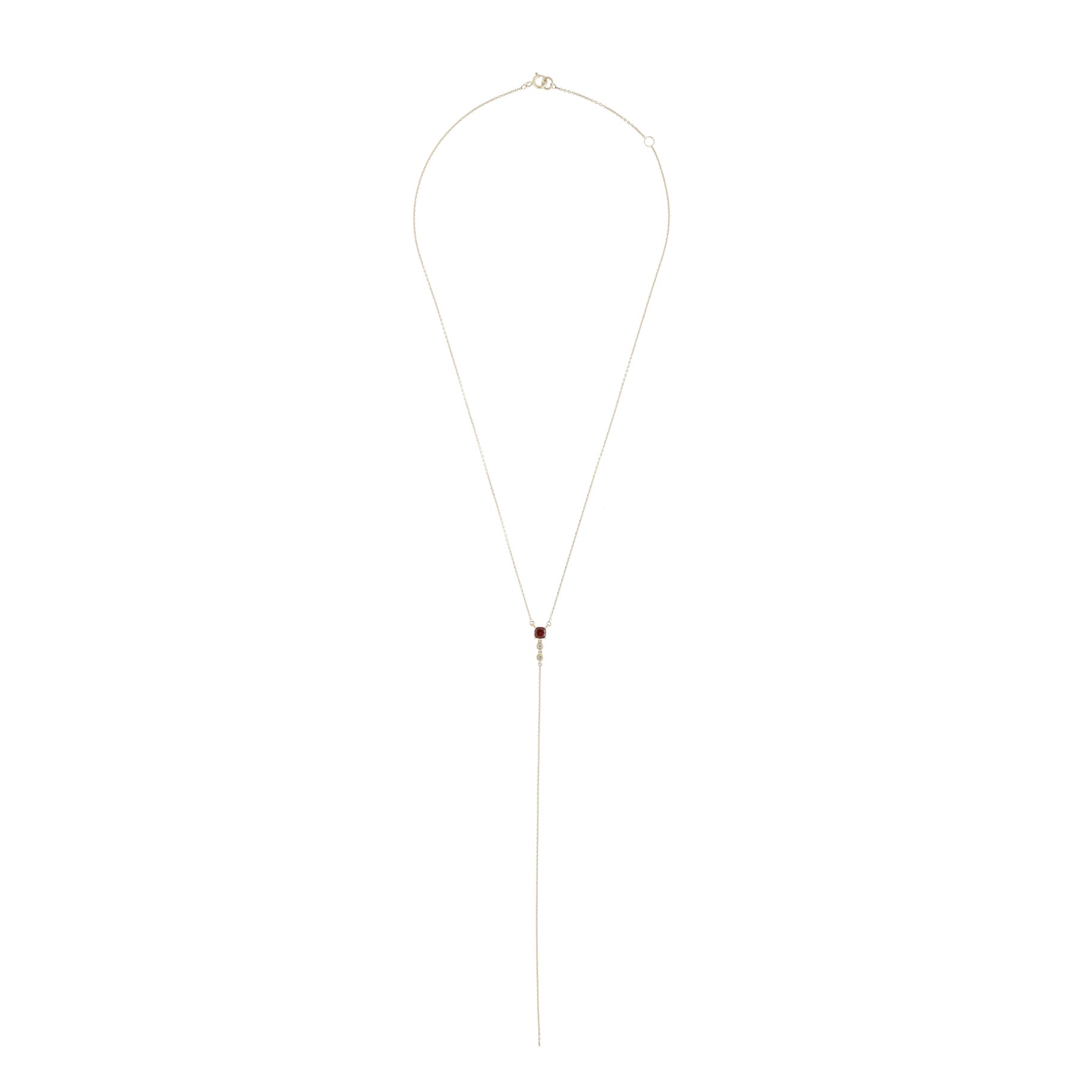 Collier en or jaune sertie de diamant - Garnet & Diamond