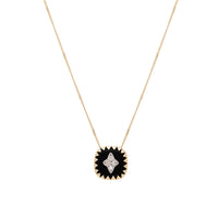 Collier en or jaune et or blanc sertie de diamant - Diamant