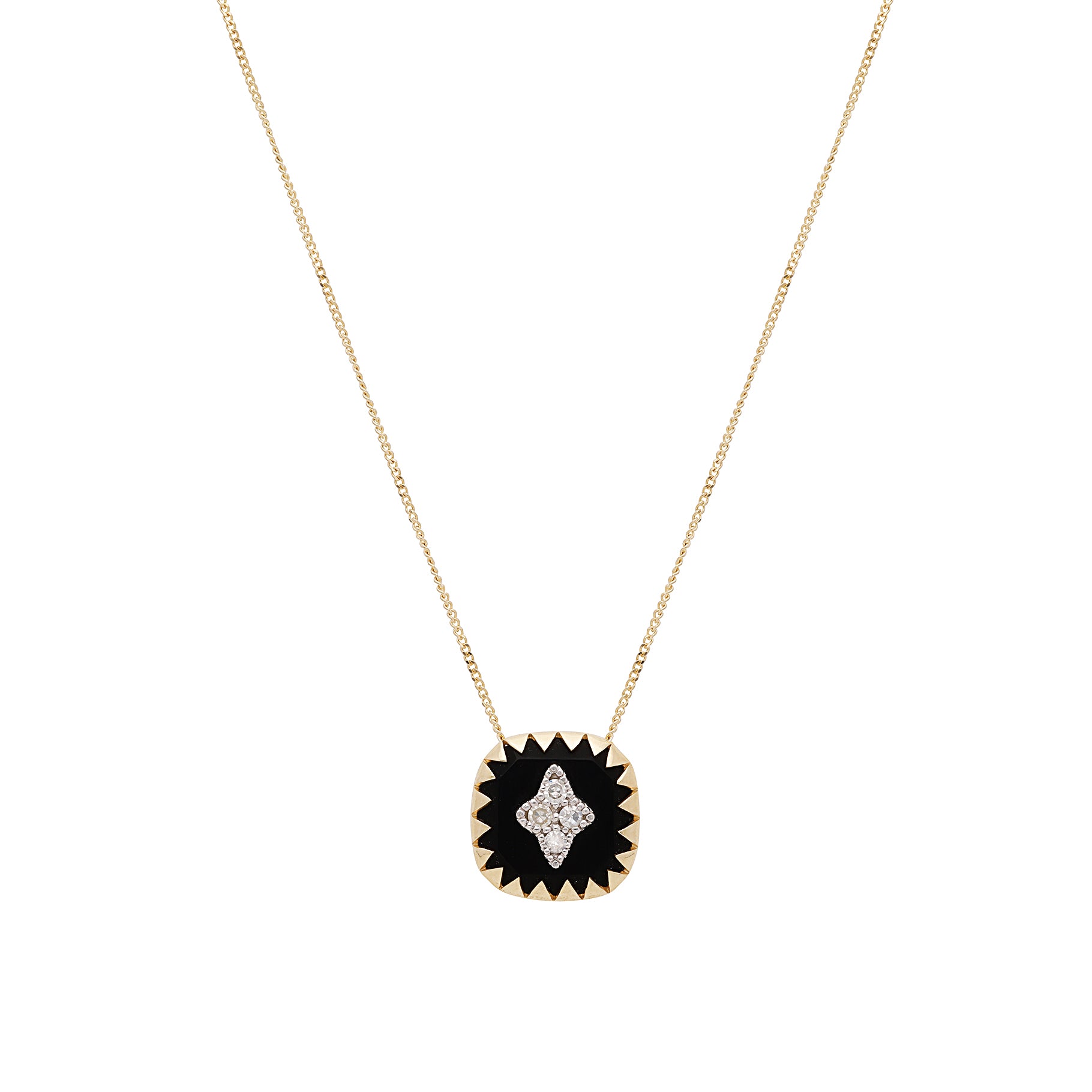 Collier en or jaune et or blanc sertie de diamant - Diamant