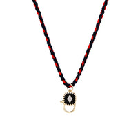 Yellow and white gold necklace set with diamonds - Diamonds