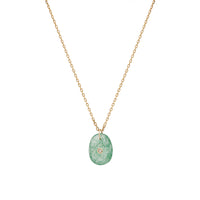 Collier octogonale en or jaune - Quartz miel & Grenat