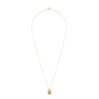 Collier octogonale en or jaune - Quartz miel & Grenat
