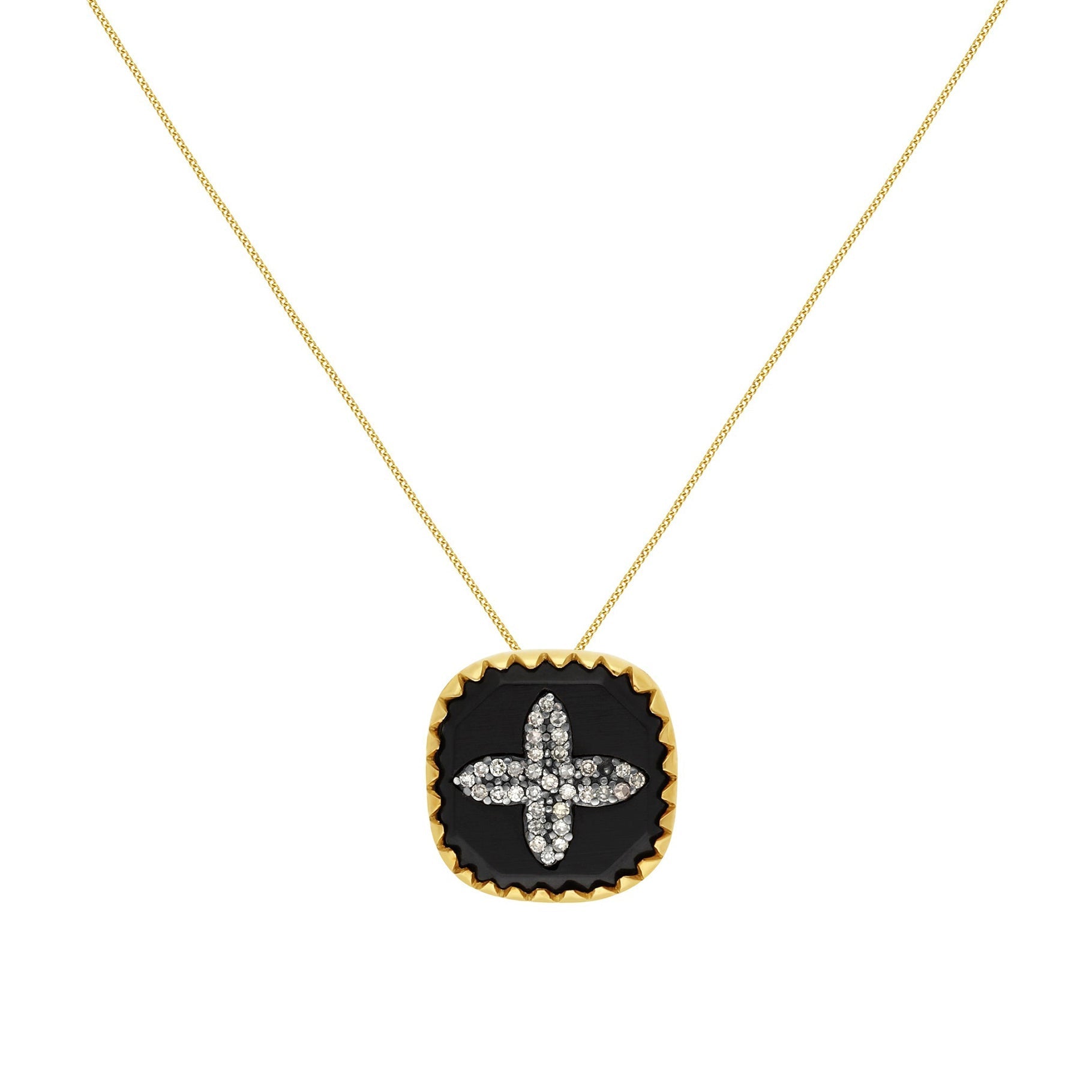 Collier en or jaune - Pierre de lune & Turquoise