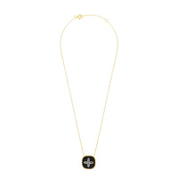 Collier en or jaune - Pierre de lune & Turquoise