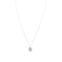 Yellow gold necklace set with diamonds - Diamond & Pyrite