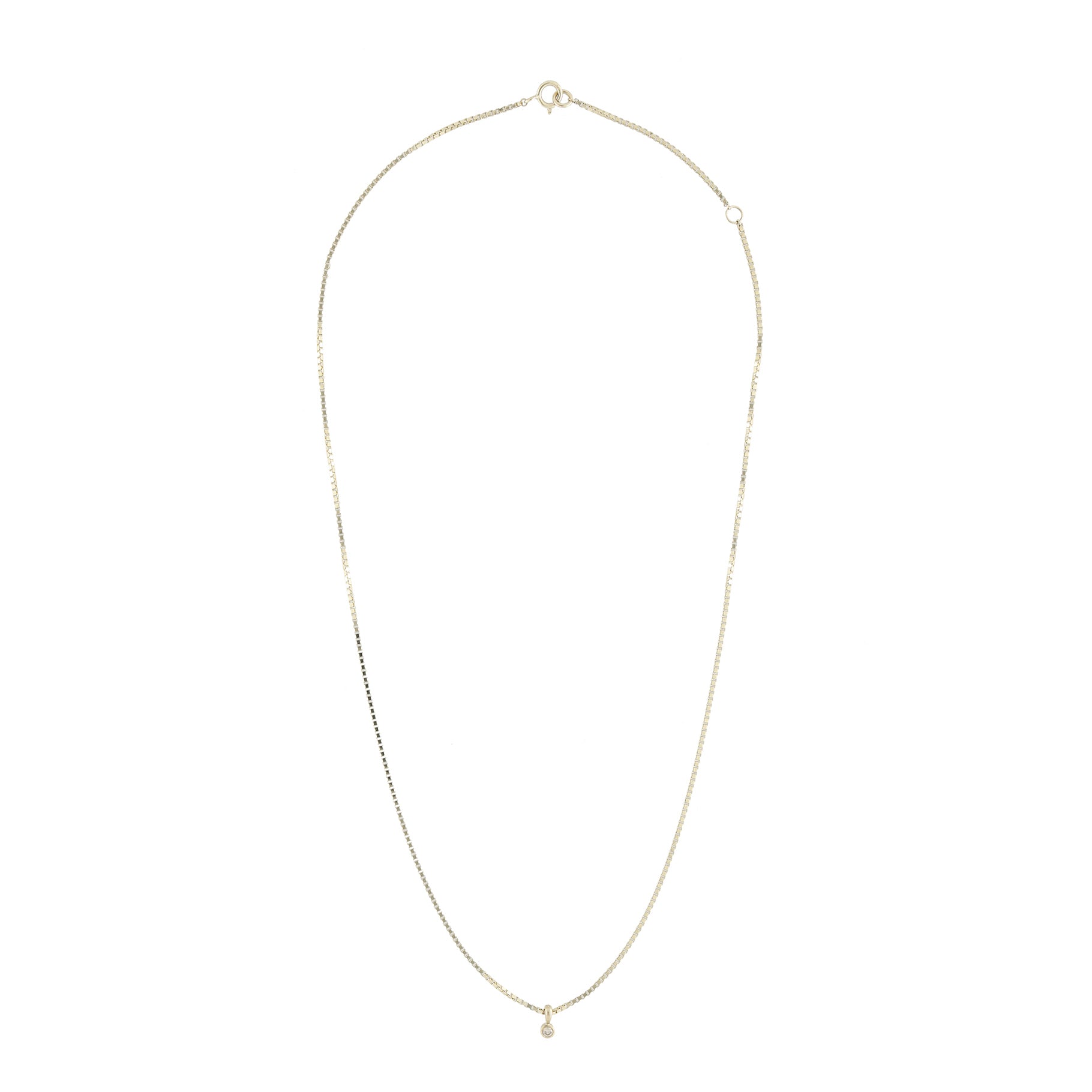 Collier chaîne en or jaune avec diamant - Diamant