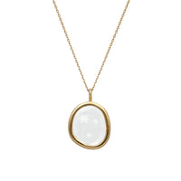 Yellow gold necklace - Crystal
