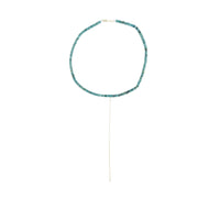 Yellow gold necklace - Stabilised turquoise