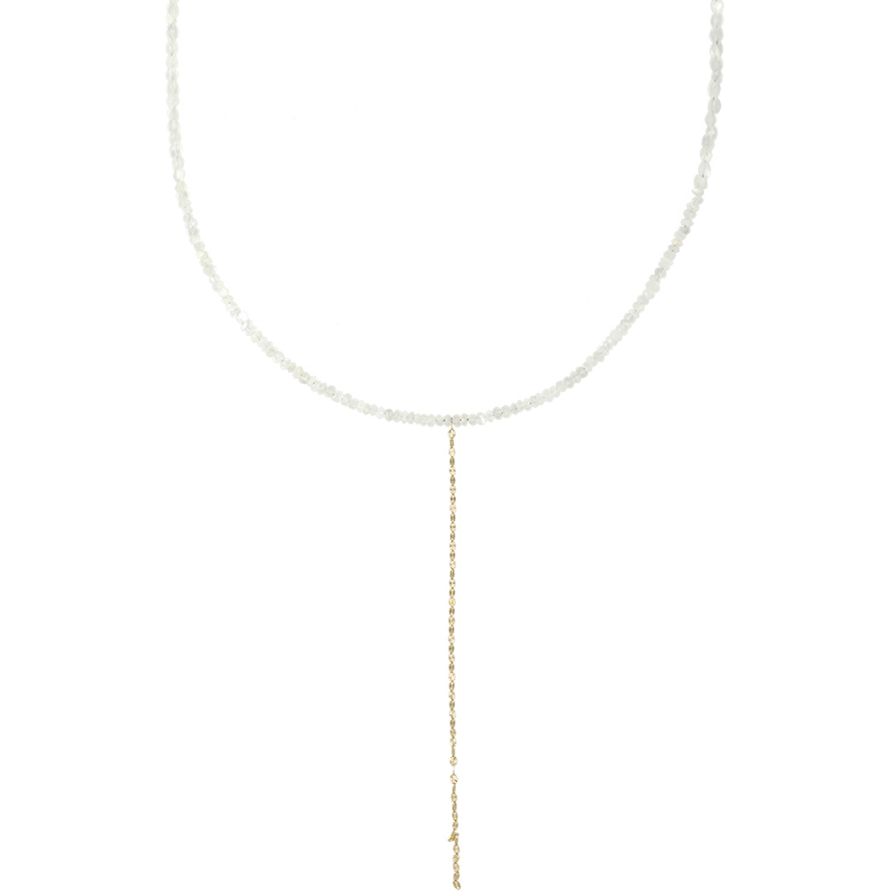 Collier en or jaune - Pierre de lune