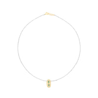 Collier Montauk N°3 en or jaune - Pierre de soleil & Tourmaline