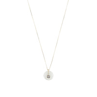Collier pierre en or jaune - Pierre de lune & Iolite