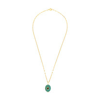 Collier oeil en or jaune - Rhodolite