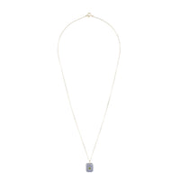 Octagonal necklace in yellow gold - Lolite & Tourmaline