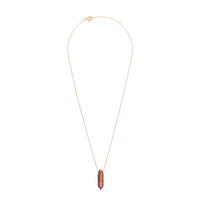 Collier Moon n°1 en or jaune - Rose foncé